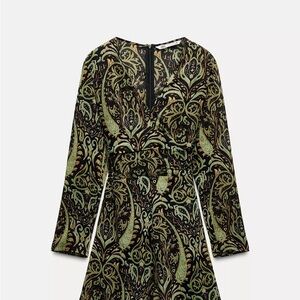 Zara printed mini dress